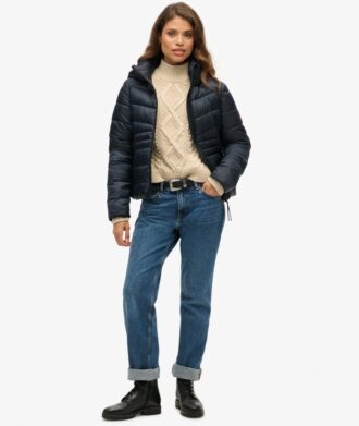 Quilted Fuji-Jacke mit Kapuze