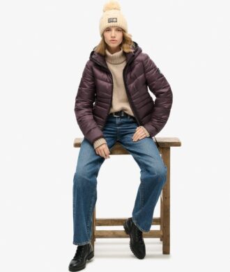 Quilted Fuji-Jacke mit Kapuze