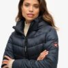 Quilted Fuji-Jacke mit Kapuze
