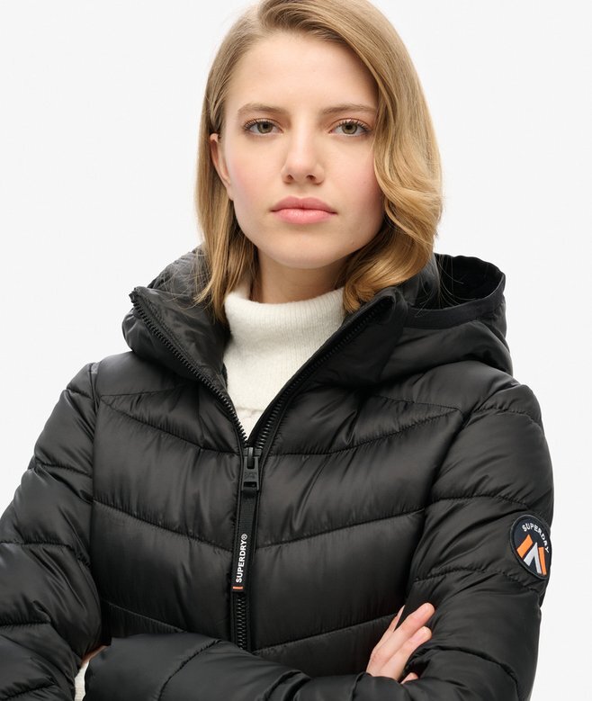 Quilted Fuji-Jacke mit Kapuze Quilted Fuji-Jacke mit Kapuze