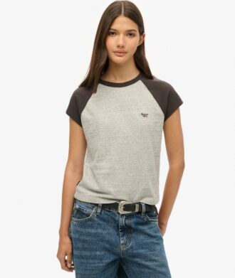 Raglan-T-Shirt aus Organic Cotton mit Essential-Logo