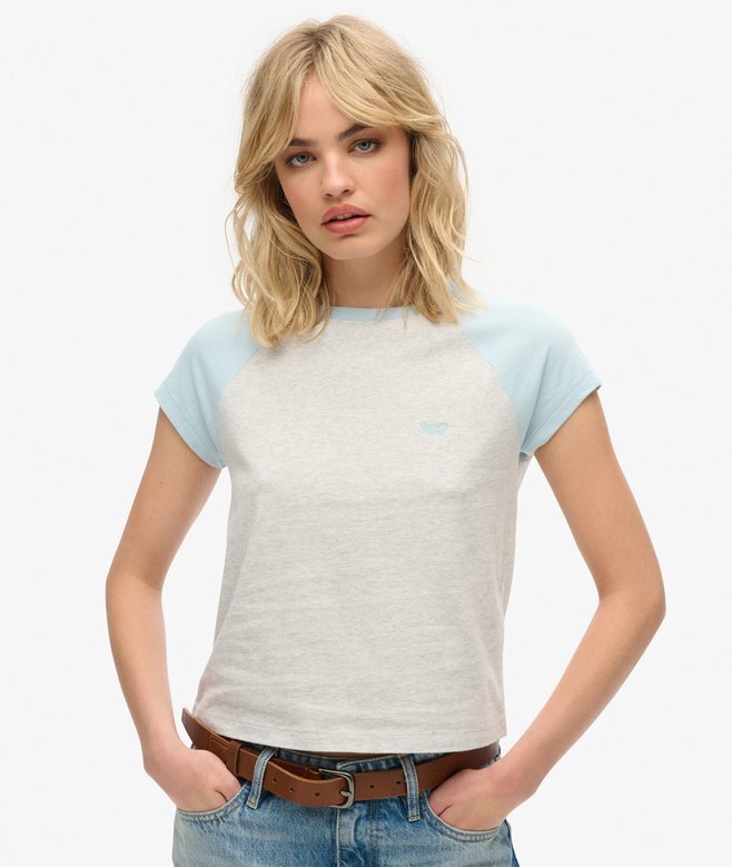 Raglan-T-Shirt aus Organic Cotton mit Essential-Logo Raglan-T-Shirt aus Organic Cotton mit Essential-Logo