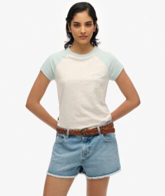Raglan-T-Shirt aus Organic Cotton mit Logo