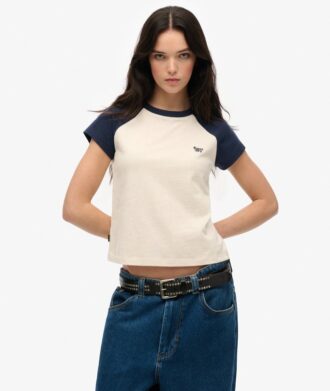 Raglan-T-Shirt aus Organic Cotton mit Logo