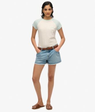 Raglan-T-Shirt aus Organic Cotton mit Logo