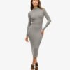 Rückenfreies, figurbetontes Midikleid