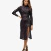 Rückenfreies Midi-Kleid mit Pailletten