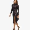 Rückenfreies Midi-Kleid mit Pailletten
