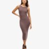 Rückenfreies Midi-Strickkleid Rückenfreies Midi-Strickkleid