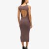 Rückenfreies Midi-Strickkleid Rückenfreies Midi-Strickkleid