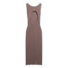 Rückenfreies Midi-Strickkleid Rückenfreies Midi-Strickkleid