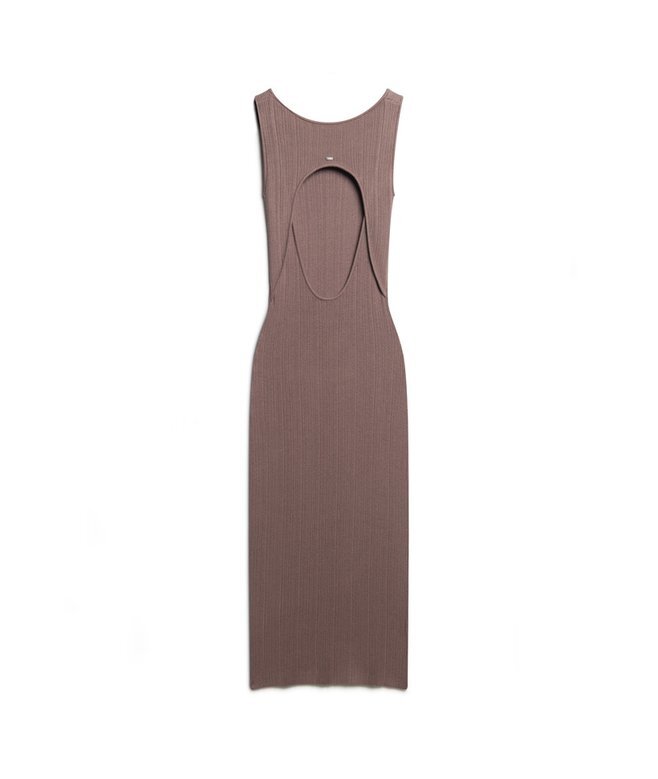 Rückenfreies Midi-Strickkleid Rückenfreies Midi-Strickkleid