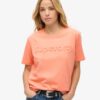 Relaxed-T-Shirt mit geprägtem Logo Relaxed-T-Shirt mit geprägtem Logo