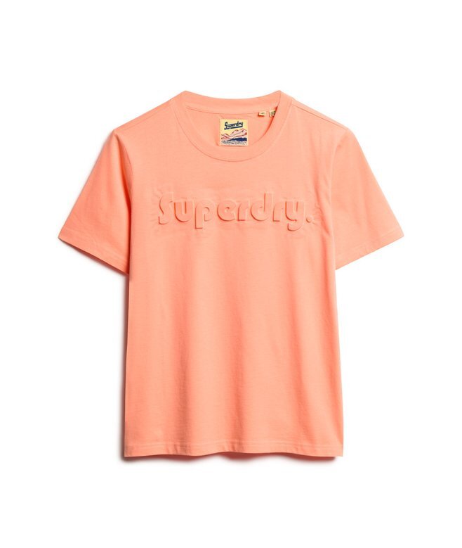 Relaxed-T-Shirt mit geprägtem Logo Relaxed-T-Shirt mit geprägtem Logo