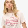 Relaxed T-Shirt mit Metallic-Logo Relaxed T-Shirt mit Metallic-Logo