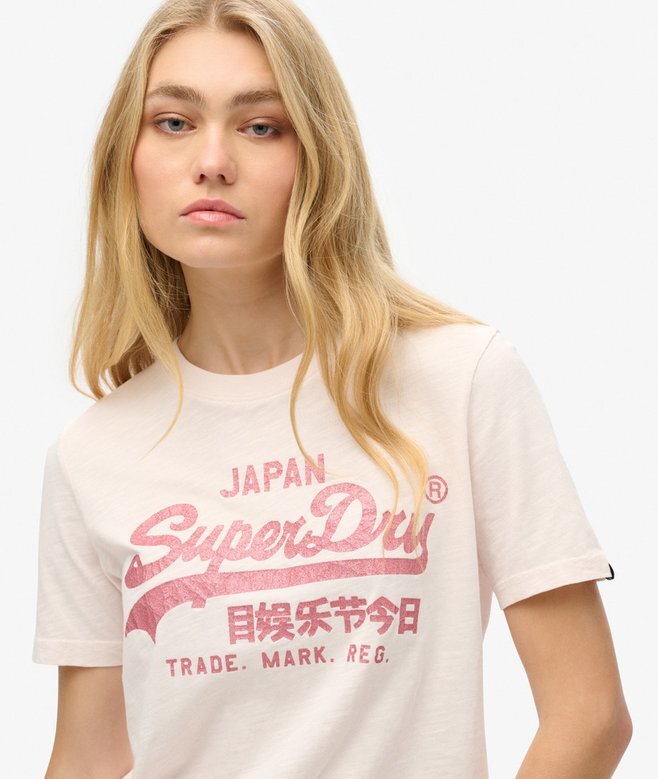 Relaxed T-Shirt mit Metallic-Logo Relaxed T-Shirt mit Metallic-Logo