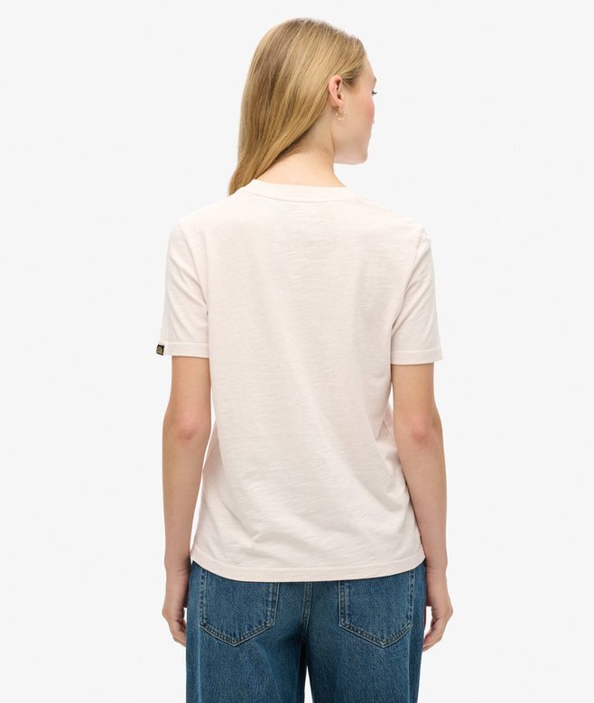 Relaxed T-Shirt mit Metallic-Logo Relaxed T-Shirt mit Metallic-Logo