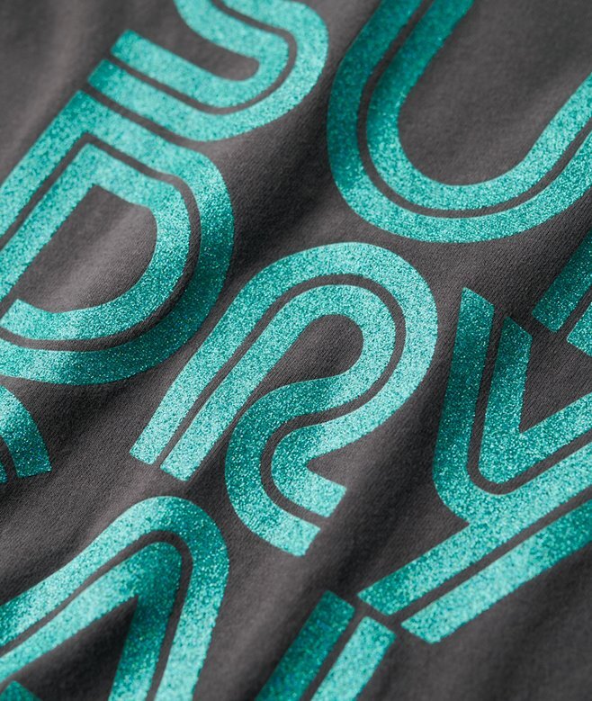 Retro-Glitzer-Logo-T-Shirt Retro-Glitzer-Logo-T-Shirt