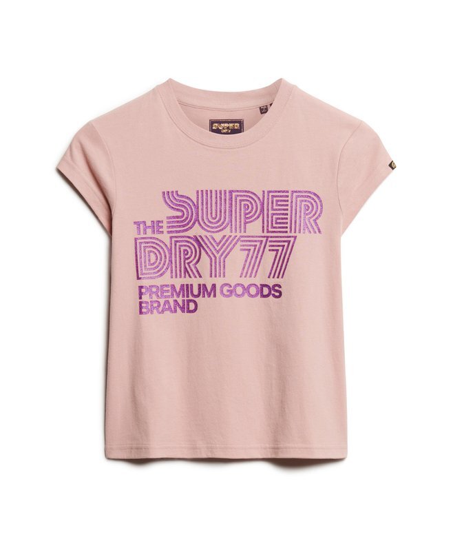 Retro-Glitzer-Logo-T-Shirt Retro-Glitzer-Logo-T-Shirt