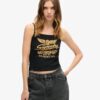 Retro Rocker Graphic Rib Cami Top Retro Rocker Graphic Rib Cami Top
