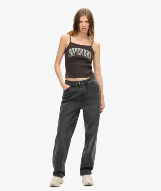 Retro Rocker Graphic Rib Cami Top