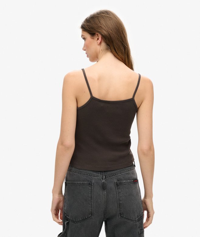 Retro Rocker Graphic Rib Cami Top Retro Rocker Graphic Rib Cami Top