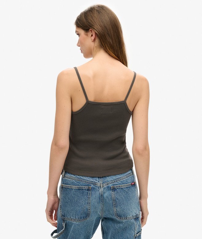 Retro Rocker Graphic Rib Cami Top Retro Rocker Graphic Rib Cami Top