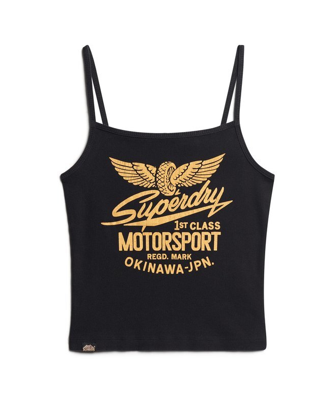 Retro Rocker Graphic Rib Cami Top Retro Rocker Graphic Rib Cami Top