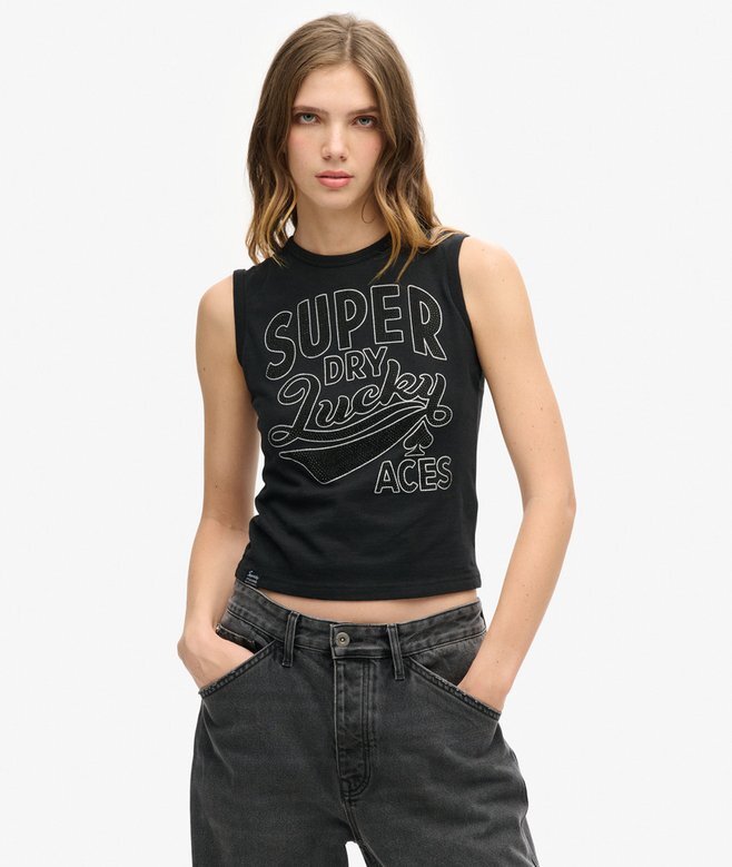 Retro-Slim-Oberteil mit Verzierungen Retro-Slim-Oberteil mit Verzierungen