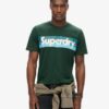 Retro-Streifen-Logo-T-Shirt
