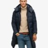 Ripstop Longline-Puffer-Mantel