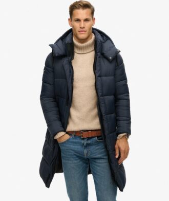 Ripstop Longline-Puffer-Mantel