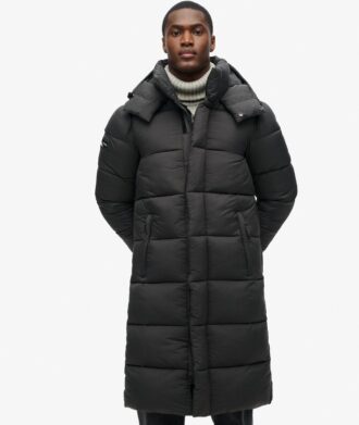 Ripstop Longline-Puffer-Mantel