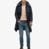Ripstop Longline-Puffer-Mantel