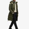 Ripstop Longline-Puffer-Mantel