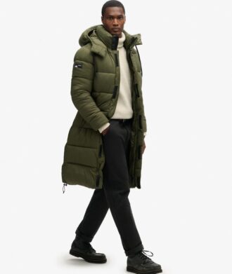 Ripstop Longline-Puffer-Mantel