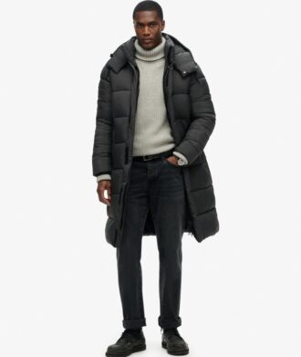 Ripstop Longline-Puffer-Mantel