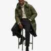 Ripstop Longline-Puffer-Mantel