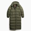 Ripstop-Longline-Puffer-Mantel