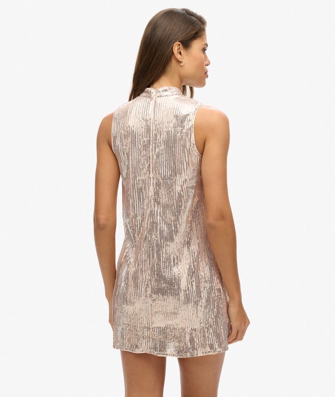 Ärmelloses A-Linien-Minikleid mit Pailletten Ärmelloses A-Linien-Minikleid mit Pailletten