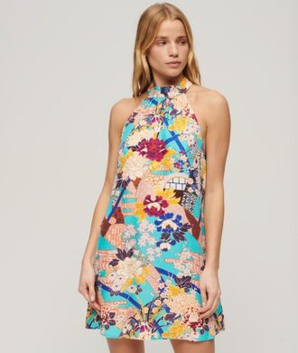 Ärmelloses Minikleid mit Print