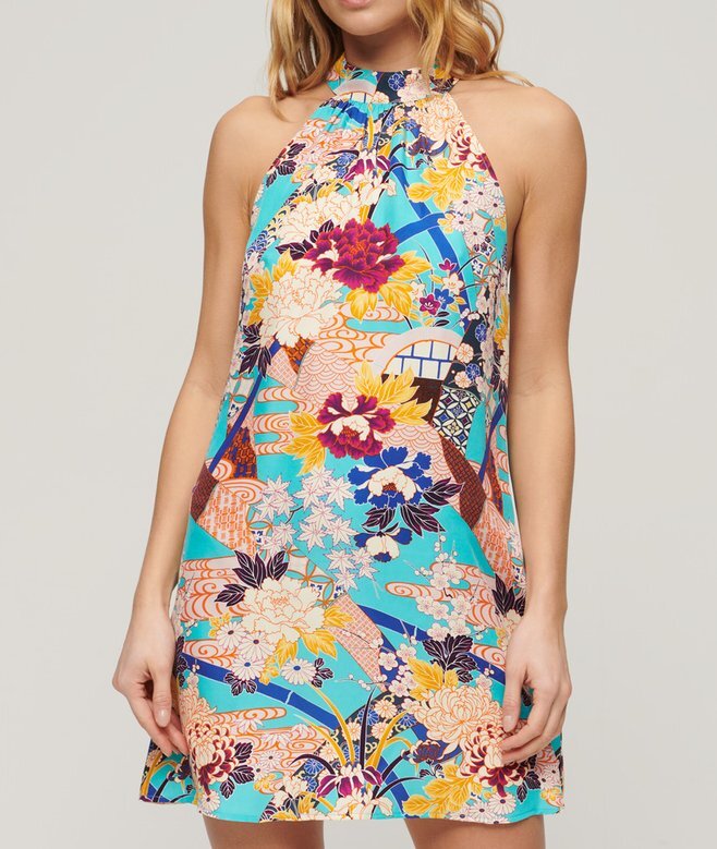Ärmelloses Minikleid mit Print Ärmelloses Minikleid mit Print