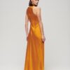 Satin-Midi-Kleid im Racer-Stil