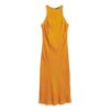 Satin-Midi-Kleid im Racer-Stil