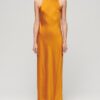 Satin-Midi-Kleid im Racer-Stil