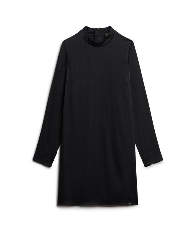Satin-Minikleid mit Stehkragen Satin-Minikleid mit Stehkragen