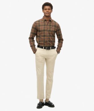 Schmale, konisch zulaufende Stretch-Chino-Hose