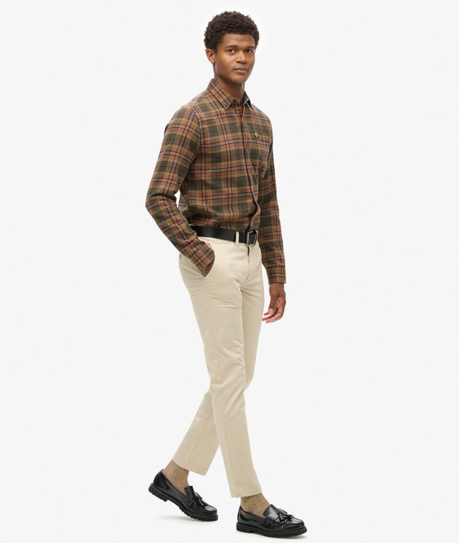 Schmale, konisch zulaufende Stretch-Chino-Hose Schmale, konisch zulaufende Stretch-Chino-Hose