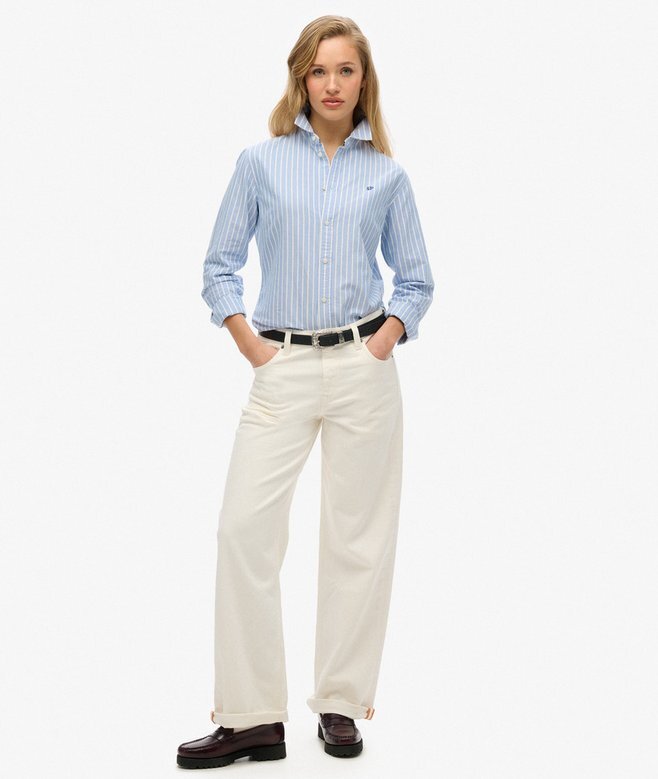 Schmales Oxford-Langarmhemd Schmales Oxford-Langarmhemd