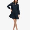 Shirtkleid mit Spitzenmix